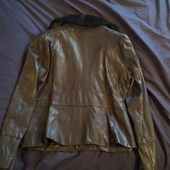Banana Republic lamb leather motorcycle jacket - Picture 5 of 9
